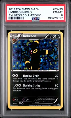 2013 POKEMON B&W PROMO SYLVEON COLL #BW93 UMBREON-HOLO PSA 6 - Image 1