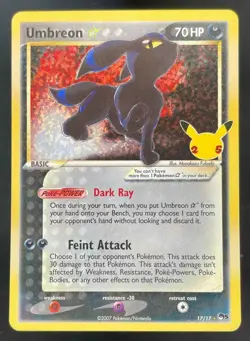 2021 Pokemon Sword & Shield Celebrations Classic Collection #17/17 Umbreon - Image 1
