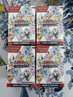 Pokemon - Prismatic Evolutions Booster Bundle Lot of x4 (SEALED) - In Hand - Image 1