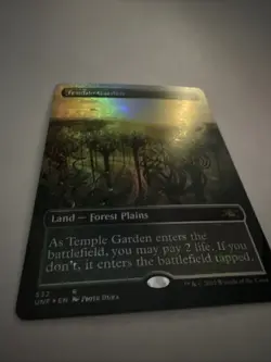 Temple Garden (Borderless) (Galaxy Foil) -Foil Near Mint MTG Unfinity - Image 3