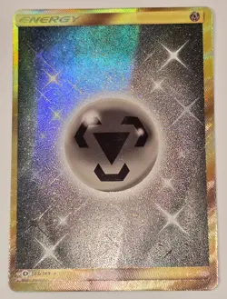 POKEMON STEEL ENERGY CARD SUN & MOON 163/149 FULL ART RARE HOLO 2017 HP - Image 1