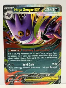 Mega Gengar ex 056/094 Phantasmal Flames Double Rare Holo Pokemon Card NM - Image 1