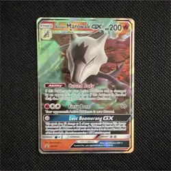 Pokemon Alolan Marowak GX SM187 Sun & Moon Promo Holo 200HP Card - Image 1