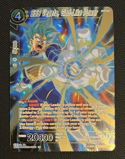 Dragon Ball Super Card Game SSB Vegeta, God-Like Power Perfect Combo Card Dbz - Image 1