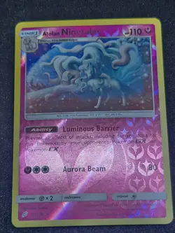 Alolan Ninetales - 111/181 - Rare Reverse Holo - Team Up - Pokemon Card - NM - Image 1