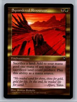 Magic: The Gathering Squandered Resources Card English Version, pack fresh RARE - Image 1