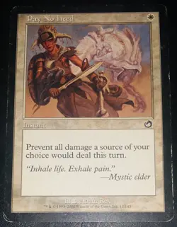 Magic the Gathering MTG Pay No Heed (12) Torment LP - Image 1