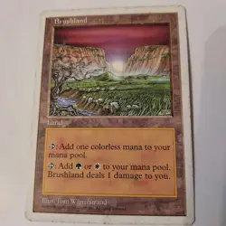 MTG Brushland Fifth Edition 412 Regular Rare - Image 1
