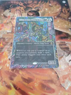 Mtg. Mikey & Leo, Chaos & Order. Borderless. Teenage Mutant Ninja Turtles. Nm - Image 1