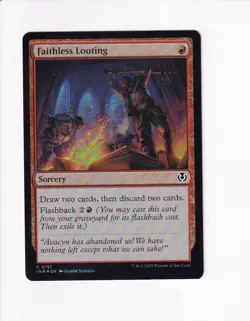 MAGIC THE GATHERING MTG INNISTRAD REMASTERED FOIL FAITHLESS LOOTING - Image 1