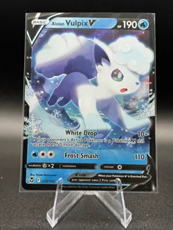 Alolan Vulpix V 033/195 Swsh12: Sword & Shield - Silver Tempest Holo Pokemon TCG - Image 1