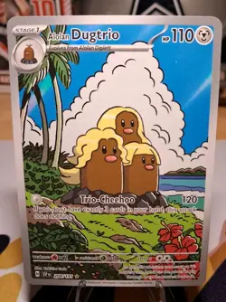 Pokemon TCG Alolan Dugtrio 208/191 Surging Sparks Illustration Rare NM - Image 1