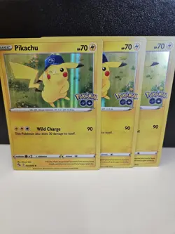 (3)Pokemon TCG Pikachu Pokemon GO 028/078 Holo Holo Rare-NM/Mint!! - Image 1