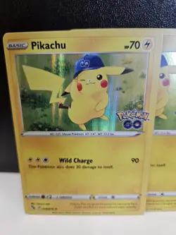 (3)Pokemon TCG Pikachu Pokemon GO 028/078 Holo Holo Rare-NM/Mint!! - Image 2