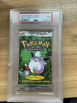 1999 Pokemon Jungle Unlimited Wigglytuff PSA 9 Booster Pack THICK SQUARE - Image 3