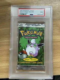 1999 Pokemon Jungle Unlimited Wigglytuff PSA 9 Booster Pack THICK SQUARE - Image 5