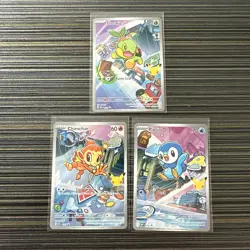 Pokemon 2026 First Partners Illustration Collection Promo Set - Sinnoh Starters - Image 1