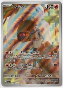 Torkoal 172/167 Illustration Rare Pokemon SV06: Twilight Masquerade NM - Image 1