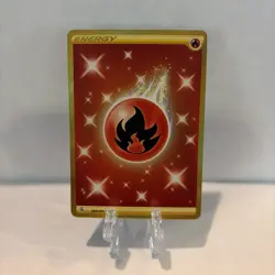 2021 POKEMON FUSION STRIKE GOLD FIRE ENERGY 284/264 SECRET RARE - Image 1