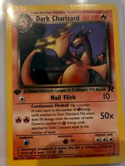 Dark Charizard 1st Edition Non Holo Rare 21/82 WOTC Vintage Pokemon - Image 1