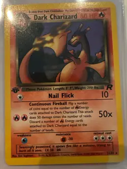 Dark Charizard 1st Edition Non Holo Rare 21/82 WOTC Vintage Pokemon - Image 2