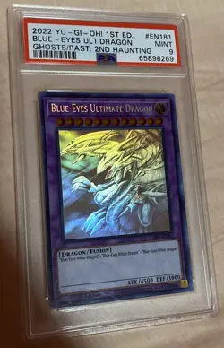 Yu-Gi-Oh! Blue-Eyes Ultimate Dragon 1st Edition Ghost Rare PSA 9 (2022) EN181 - Image 1