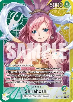 Shirahoshi (Alternate Art) OP11-022 English L A Fist of Divine Speed One Piece - Image 1