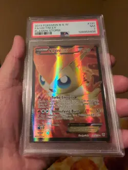 Pokemon TCG Victini EX Full Art Card 131/135 Plasma Storm PSA 7 Near Mint - Image 1