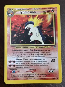 Vintage WOTC Neo Genesis Typhlosion Holo Pokemon Card #18 - Image 1
