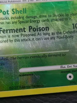 Pokemon TCG Shuckle Secret Wonders 109/132 Reverse Holo Common Card - Image 3