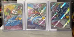Pokemon First Partner Illustration Collection Popplio, Litten, Rowlet NM/MINT - Image 1