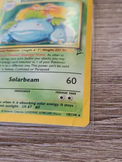 Pokemon TCG Venusaur Base Set 15/102 Holo Rare 1999-2000 - Damaged - Image 4