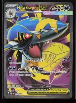 Mega Sharpedo ex 113/094 Ultra Rare ME02: Phantasmal Flames Pokemon TCG NM - Image 1