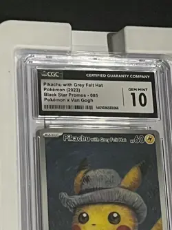 2023 Pokemon Black Star SV Promo 085 Van Gogh Pikachu With Grey Felt Hat CGC 10 - Image 2