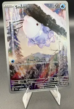 Pokemon TCG SV05 Temporal Forces Snom 168/162 Illustration Rare Holo Card NM - Image 1