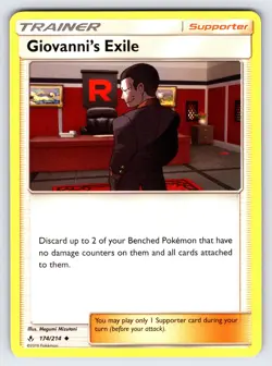 Giovanni's Exile 174/214 S&M Unbroken Bonds Pokemon Card TCG Non Holo - VLP - Image 1