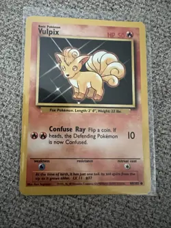 1st Edition SPANISH Vulpix 68/102 Base Set - Common Pokemon Card - NM/Mint - Image 1