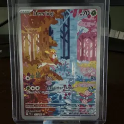 Pokemon Deerling Illustration Rare Holo 165/162 SV05 Temporal Forces TCG Card - Image 1