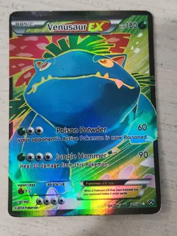 Pokemon TCG Venusaur EX 141/146 XY Base Set Ultra Rare Full Art Holo Card LP - Image 1