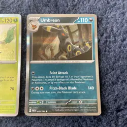 Pokemon TCG Prismatic Eeveelutions Flareon Umbreon & Leafeon NM Holo (3 Cards) - Image 4