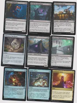 36 COMMANDER BLACK CARDS N-MINT MTG MAGIC 18 FOILS 15 UNCCOMMONS 2 RARES 1 EACH - Image 2