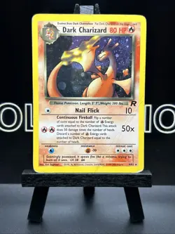 Dark Charizard 4/82 Holo Rare Team Rocket Pokemon Card HP WOTC - Image 2