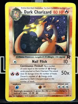 Dark Charizard 4/82 Holo Rare Team Rocket Pokemon Card HP WOTC - Image 3