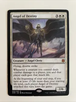 MTG Angel of Destiny Zendikar Rising Mythic Card 002/280, Regular Card - Image 1