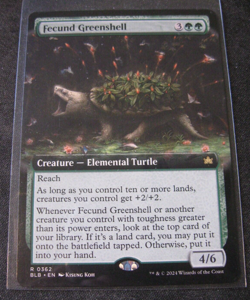 FECUND GREENSHELL 2024 MAGIC The GATHERING BLOOMBURROW #362 Ext Art R MINT - Image 1