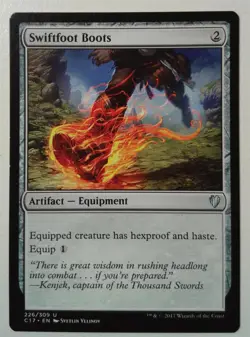Swiftfoot Boots *Uncommon* Magic MtG x1 Commander 2017 - Image 1