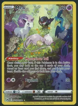 Mew GG10/GG70 Pokemon Sword & Shield Crown Zenith Near Mint - Image 1