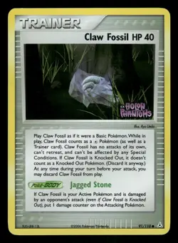Pokemon Claw Fossil Common Holon Phantoms 91/110 MP Reverse Holo Stamped - Image 1