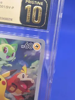 Chinese Pokemon Scarlet & Violet Pikachu 001/SV-P Promo CGC Pristine 10 - Image 3