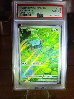 Pokemon TCG Bulbasaur IR Scarlet & Violet 151 166/165 PSA 10 Illustration Rare!! - Image 2